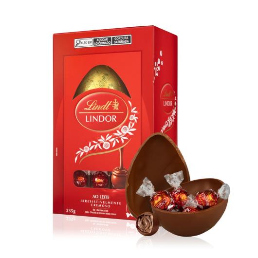 Ovo de Páscoa Lindt Lindor Chocolate Ao Leite 235g - Imagem em destaque