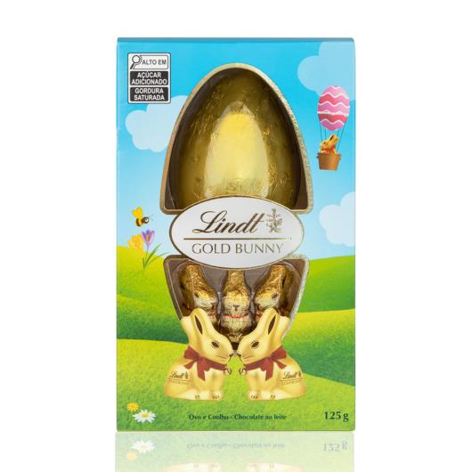 Ovo de Páscoa Lindt Gold Bunny Chocolate Ao Leite 125g - Imagem em destaque