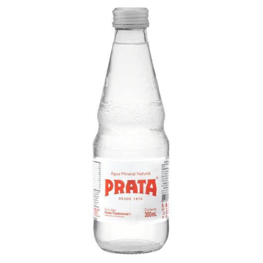 Água Mineral Natural com Gás Tampa Prata Garrafa de Vidro 300ml - Imagem em destaque