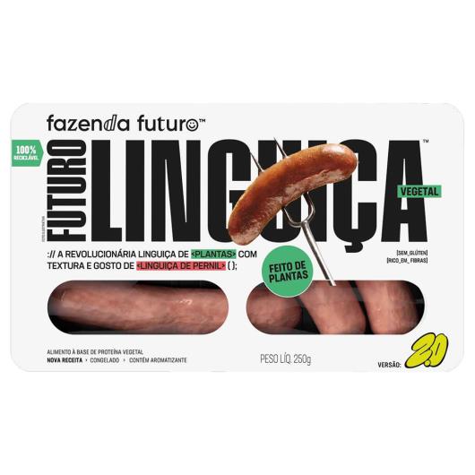 Linguiça Vegetal Congelada Fazenda Futuro Bandeja 250g - Imagem em destaque