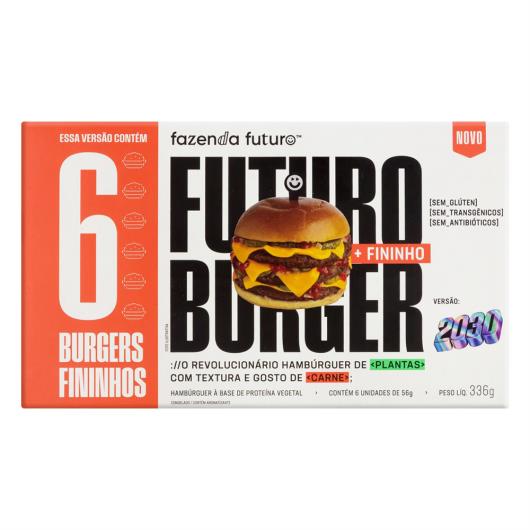 Hambúrguer Vegetal Fazenda Futuro Burger 2030 Caixa 336g 6 Unidades - Imagem em destaque