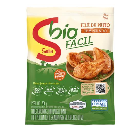 Filé de Peito de Frango Congelado Temperado Sadia Bio Fácil 700g - Imagem em destaque
