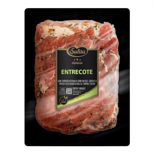 Entrecote Suíno Resfriado Temperado sem Osso Sulita Seleção Premium 1 Kg - Imagem em destaque