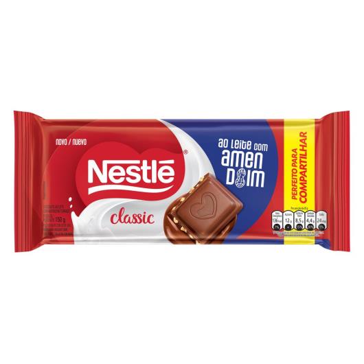 Chocolate Nestlé Classic ao Leite com Amendoim 150g - Imagem em destaque