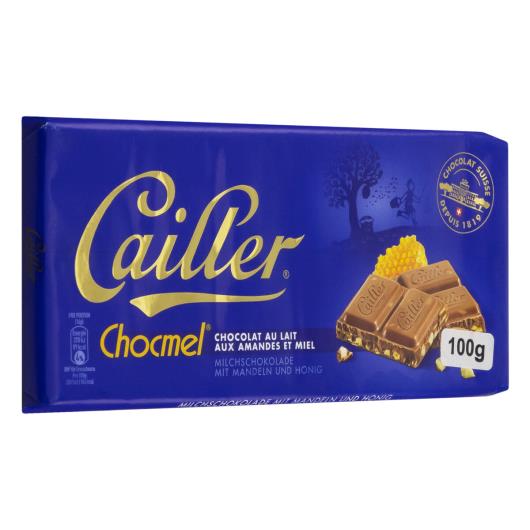 Chocolate Suíço ao Leite 31% Cacau com Amêndoas e Mel Cailler Chocmel Cartucho 100g - Imagem em destaque