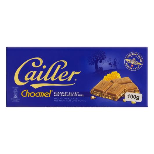 Chocolate Suíço ao Leite 31% Cacau com Amêndoas e Mel Cailler Chocmel Cartucho 100g - Imagem em destaque