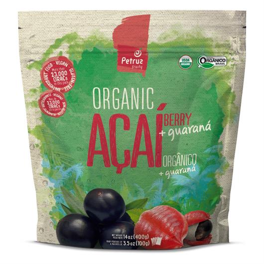 Açaí com Guaraná Orgânico Petruz Pouch 400g 4 Unidades - Imagem em destaque