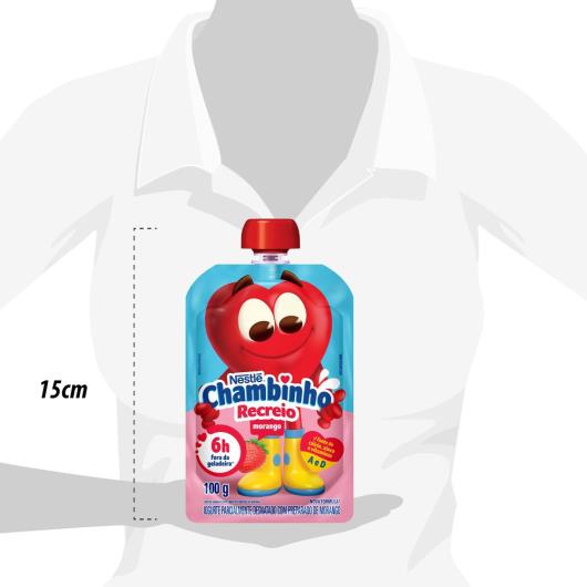 Iogurte CHAMBINHO Pouch Morango 100g - Imagem em destaque