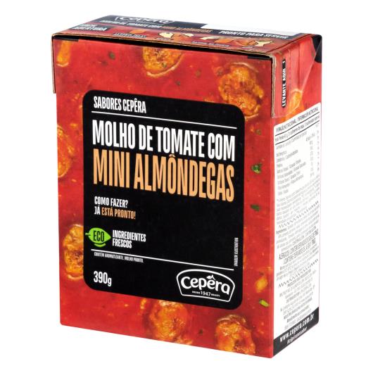 Molho de Tomate com Mini almôndegas Sabores Cepêra Caixa 390g - Imagem em destaque