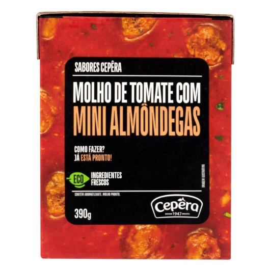 Molho de Tomate com Mini almôndegas Sabores Cepêra Caixa 390g - Imagem em destaque