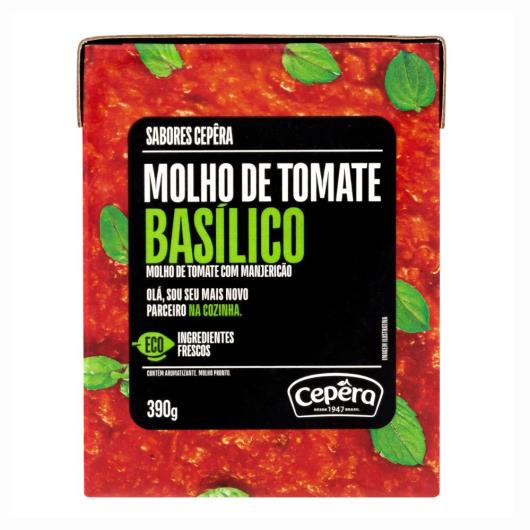 Molho de Tomate Basílico Sabores Cepêra Caixa 390g - Imagem em destaque