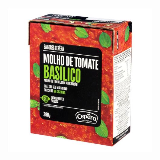 Molho de Tomate Basílico Sabores Cepêra Caixa 390g - Imagem em destaque