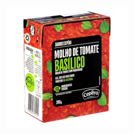Molho de Tomate Basílico Sabores Cepêra Caixa 390g - Imagem em destaque