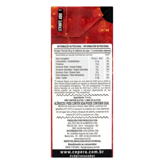 Tomate ao natural Cepêra 390g - Imagem em destaque