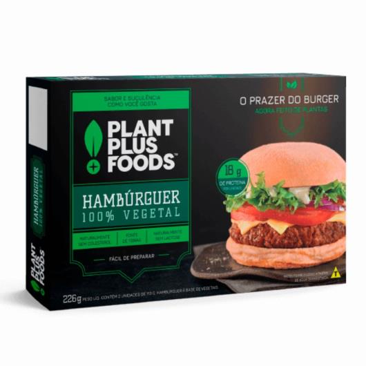 HAMBÚRGUER 100% Vegetal Plant Plus Foods 226G - Imagem em destaque