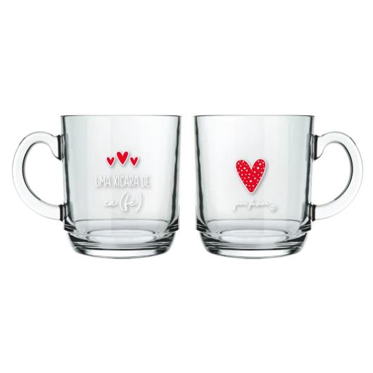 Caneca Allmix Love Uma Xicara Café 300ml - Imagem em destaque