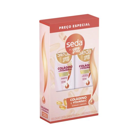 Kit Shampoo + Condicionador Seda by Niina Secrets Colágeno e Vitamina C 325ml Cada - Imagem em destaque