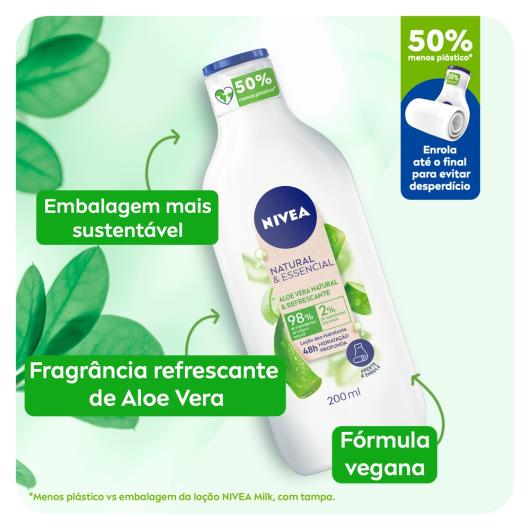 NIVEA Hidratante Corporal Natural&Essencial Aloe Vera Refrescante 200ml - Imagem em destaque
