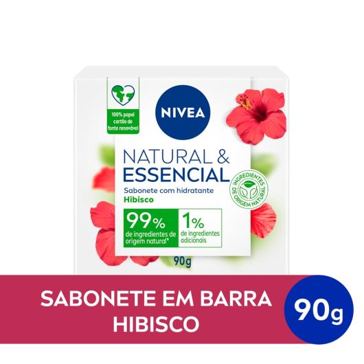 Sabonete Hidratante Hibisco Nivea Natural & Essencial Caixa 90g - Imagem em destaque