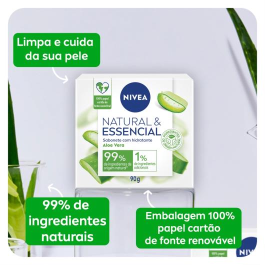 NIVEA Sabonete em barra Natural e Essencial Aloe e Vera 90g - Imagem em destaque