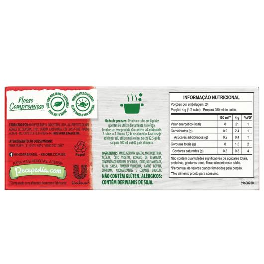 Caldo zero sal carne Knorr 96g - Imagem em destaque