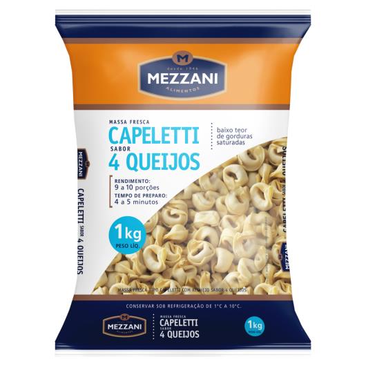 Capeletti Recheio 4 Queijos Mezzani Pacote 1kg - Imagem em destaque