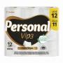 Papel Higiênico Personal Vip Folha Tripla Neutro 20m com 12 Rolos