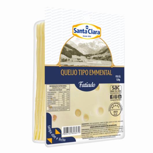 Queijo EMMENTAL Santa Clara Fatiado 120g - Imagem em destaque
