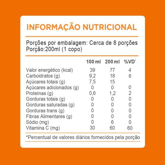 Suco de Laranja Integral Xandô 100% Suco Sem adição de Açúcar Aditivos e Conservantes Selo Kosher Sem Gluten 1,5L - Imagem em destaque