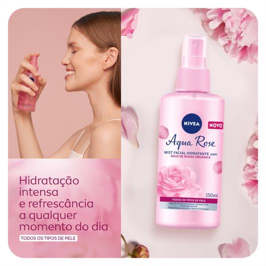 NIVEA Hidratante Facial Mist Aqua Rose 150ml - Imagem em destaque