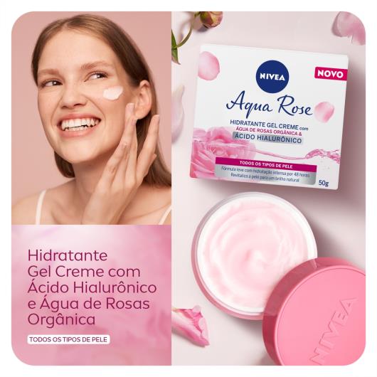 Gel-Creme Hidratante Nivea Aqua Rose Pote 50ml - Imagem em destaque