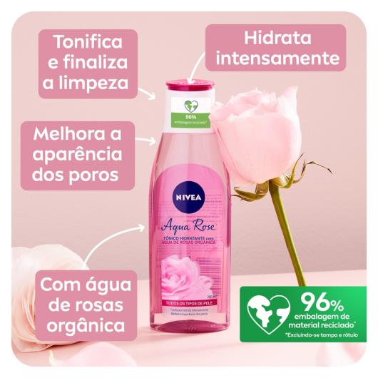 NIVEA Tônico Hidratante Aqua Rose 200ml - Imagem em destaque