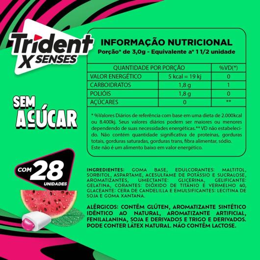 Chiclete Trident X Senses Melancia Menta Garrafa 54g - Imagem em destaque