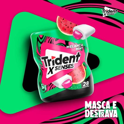 Chiclete Trident X Senses Melancia Menta Garrafa 54g - Imagem em destaque