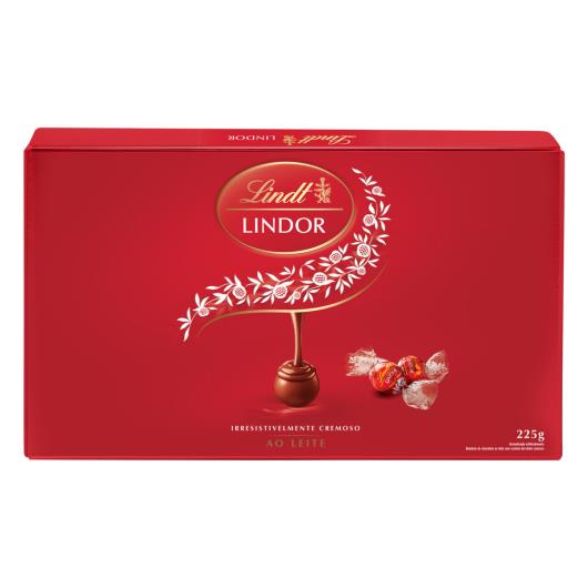 Bombom ao Leite Recheio Cremoso Lindt Lindor Caixa 225g - Imagem em destaque