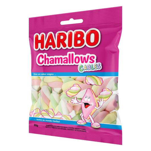 Marshmallow Baunilha Cables Haribo Chamallows Pacote 80g - Imagem em destaque
