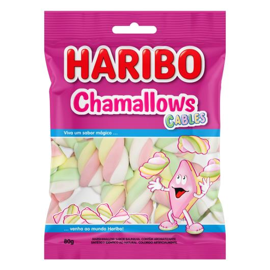 Marshmallow Baunilha Cables Haribo Chamallows Pacote 80g - Imagem em destaque