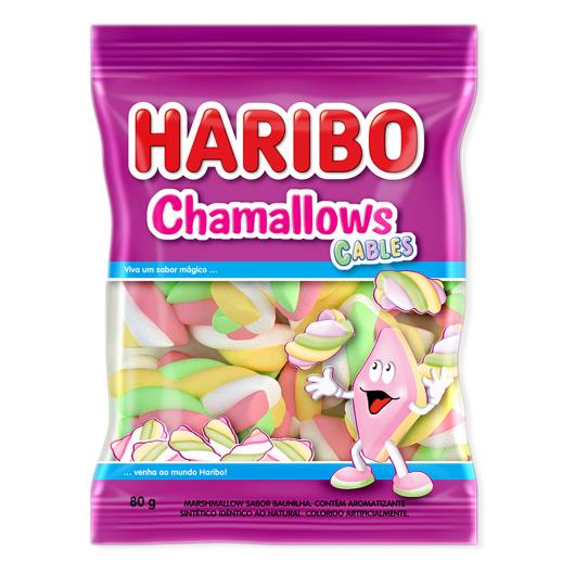 Marshmallow Baunilha Cables Haribo Chamallows Pacote 80g - Imagem em destaque