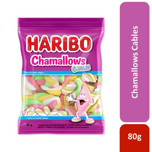 Marshmallow Baunilha Cables Haribo Chamallows Pacote 80g - Imagem em destaque
