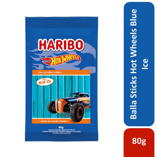 Bala de Gelatina Blue Ice Hot Wheels Haribo Pacote 80g - Imagem em destaque