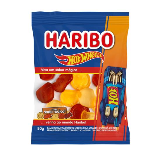 Bala de Gelatina Soda Radical Hot Wheels Haribo Pacote 80g - Imagem em destaque
