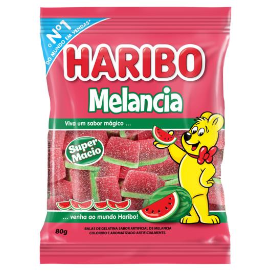 Bala de Gelatina Melancia Haribo Pacote 80g - Imagem em destaque