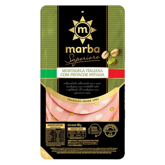 Mortadela italiana com pistache Marba fatiada 180g - Imagem em destaque