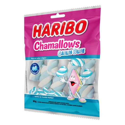 Marshmallow Algodão Doce Cables Blue Haribo Chamallows Pacote 80g - Imagem em destaque