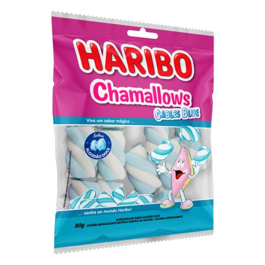 Marshmallow Algodão Doce Cables Blue Haribo Chamallows Pacote 80g - Imagem em destaque