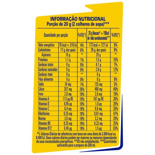 Achocolatado em Pó NESCAU Branco 180g - Imagem em destaque