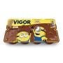 Sobremesa Láctea Chocolate Minions Vigor Bandeja 320g 8 Unidades