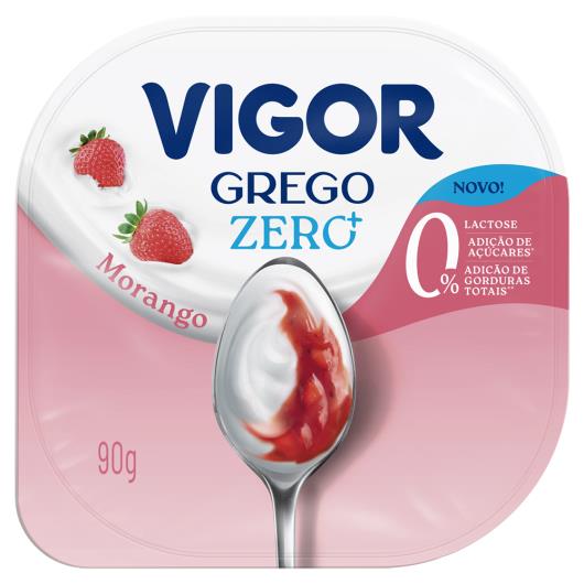 Iogurte grego zero gorduras morango Vigor 90g - Imagem em destaque