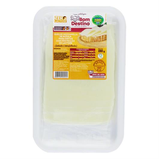 Queijo Mussarela de Búfala Fatiado Zero Lactose Bom Destino 150g - Imagem em destaque