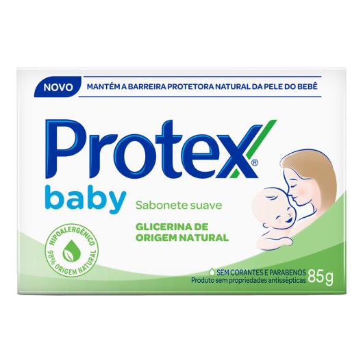 Sabonete Infantil Barra Suave Protex Baby Caixa 85g - Imagem em destaque